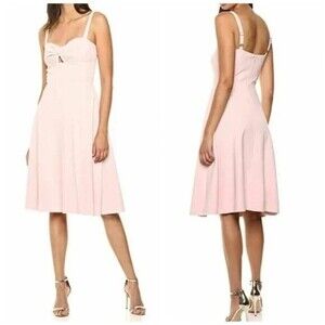Dress The Population Women's Size Large Bianca Sleeveless Midi Blush Pink Dress